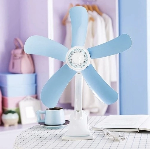 Klemventilator met vijf bladen
