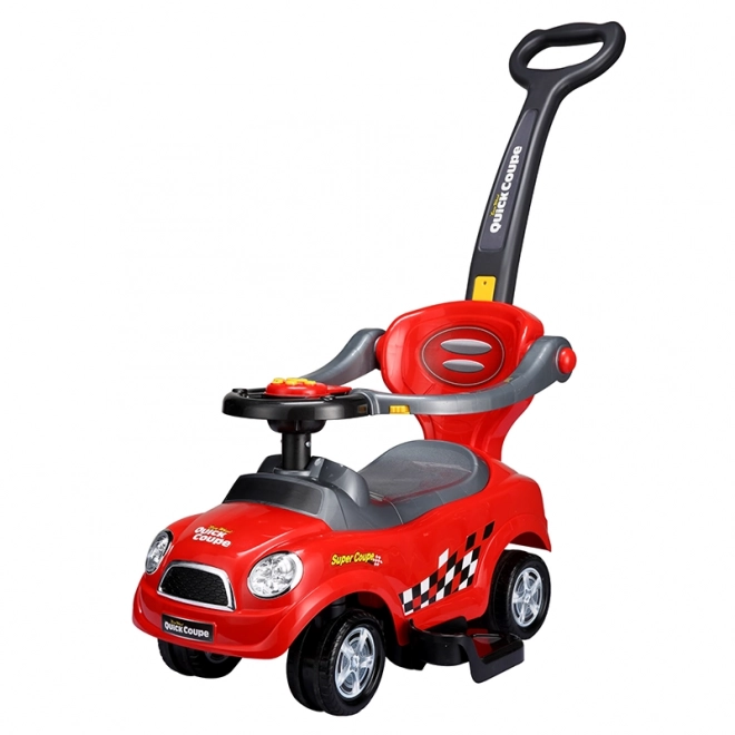 ECOTOYS Loopauto met geluiden en stuurstang Auto rood
