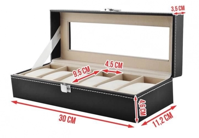 Organizer voor horloges 6 vakjes