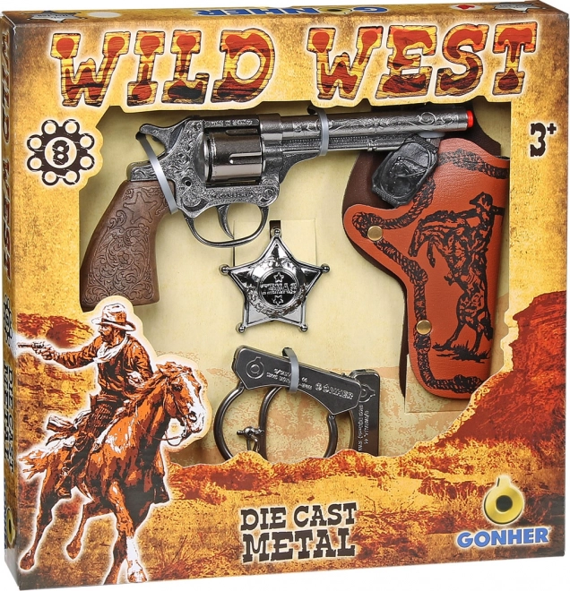 Kowboystickerset met handboeien