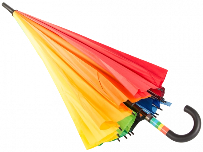 Grote regenboogparaplu automatisch