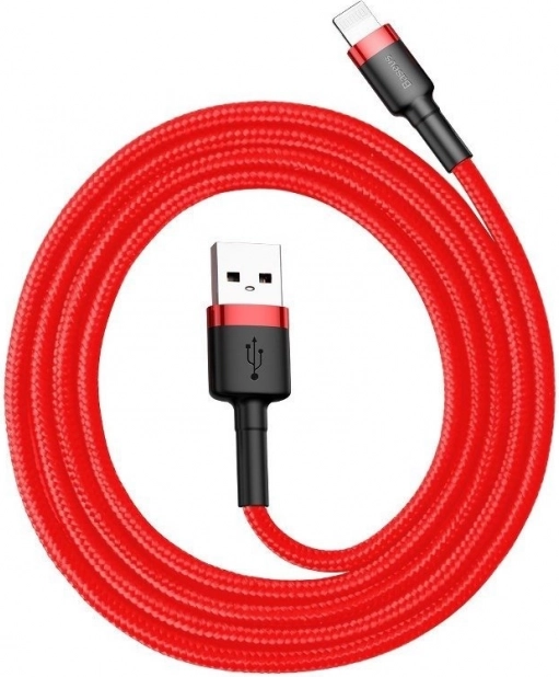 baseus cafule usb–lightning kabel 2 m, rood