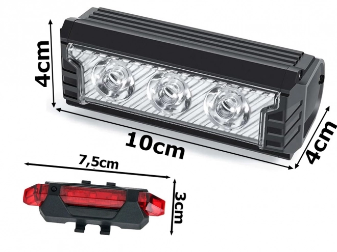 Set LED-fietslampen met USB-oplading