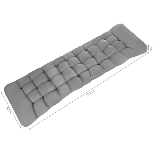 Gequilte kussen voor tuinligbed grijs 23490