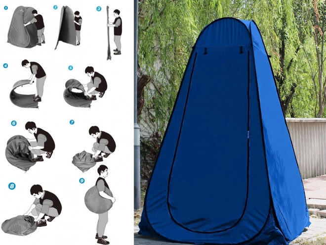Strandtent met kleedruimte, douche en toilet