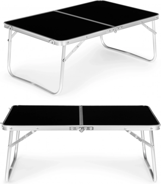 Toeristische tafel kleine opvouwbare picknicktafel 60x40cm zwart