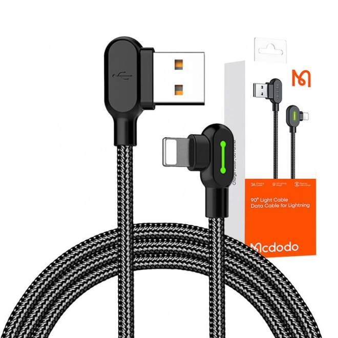 Kabel USB-Lightning, Mcdodo CA-4673, hoekig, 1,8 m (zwart)