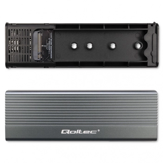 Aluminium behuizing voor schijf M.2 SSD SATA NGFF USB-C 2TB Grijs