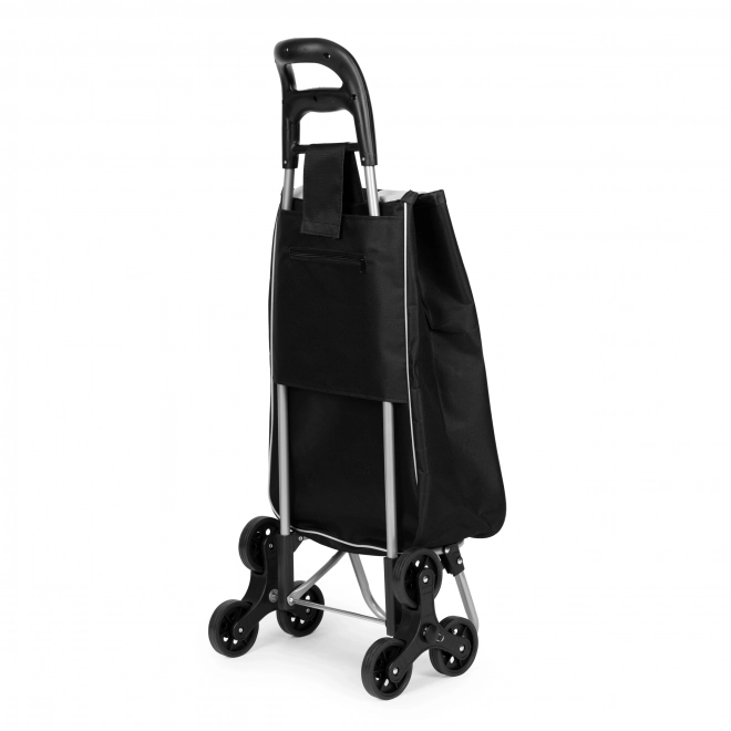 Boodschappenmand, 25 l, 6 wielen, metalen frame, zwart