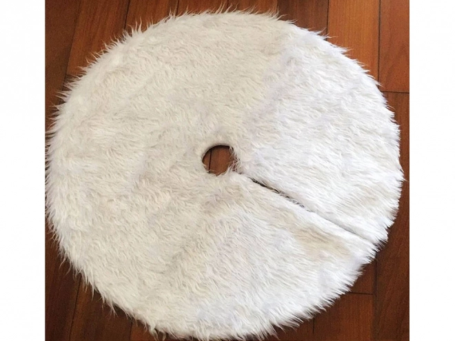 Witte harige onderkleed voor kerstboom