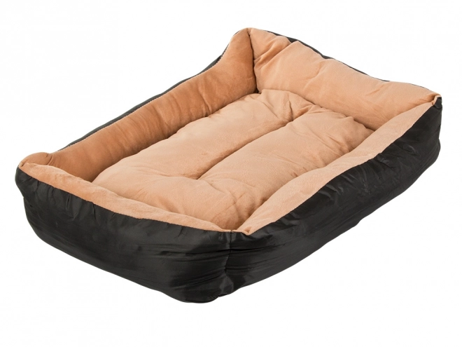 zwart hondenbed met comfortabel kussen
