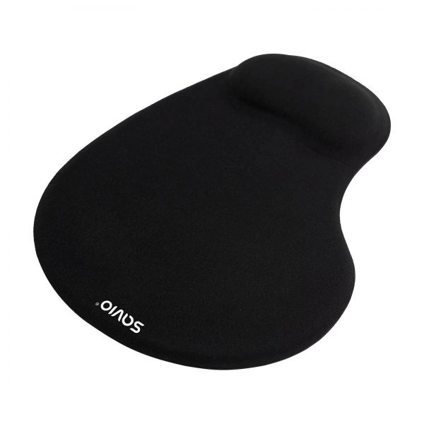 Zwarte ergonomische muismat SAVIO