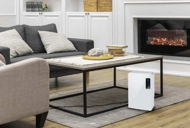 Luchtontvochtiger en luchtreiniger 2-in-1 met UV-lamp en TiO2