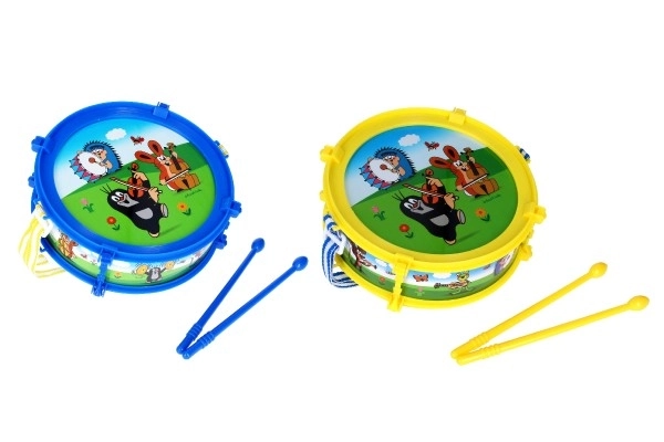 Krtek/Krtečkův trommel kunststof 20 cm + 2 stokjes in doos