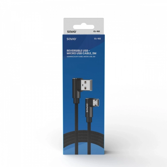 Kabel met dubbelzijdige connector USB Micro USB - USB A 2m