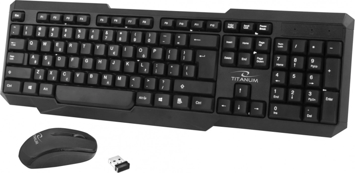 Draadloze toetsenbord- en muisset 2,4 GHz TITANUM Memphis