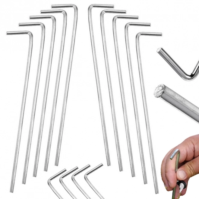 Stalen Tentharingen 24 cm 10 stuks