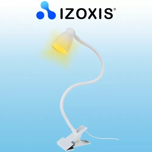 Witte bureaulamp met clip Izoxis