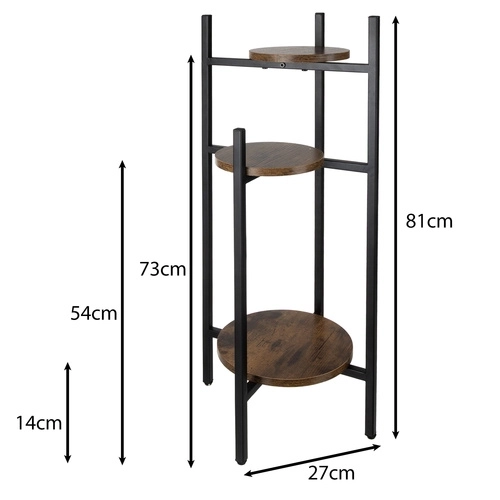 Staande plantenstandaard Loft 3-niveaus