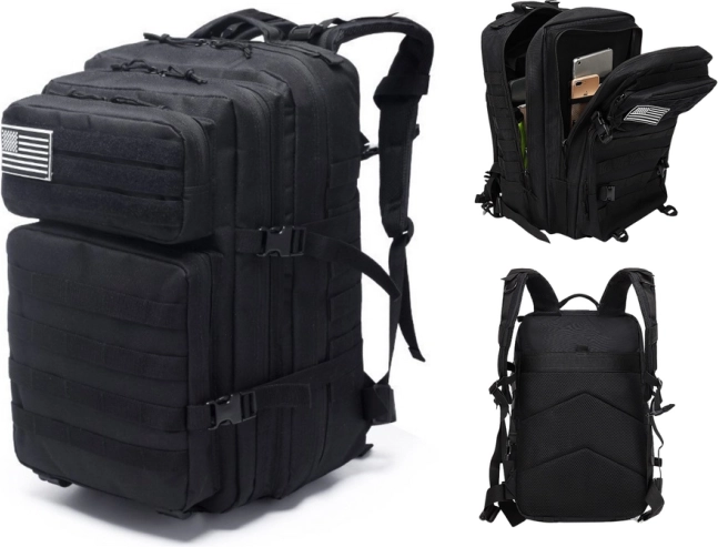 Tactische militaire rugzak 40–60 l zwart