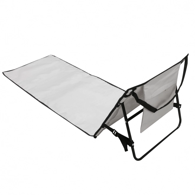 Strandmat met rugleuning Strandstoeltje inklapbaar grijs