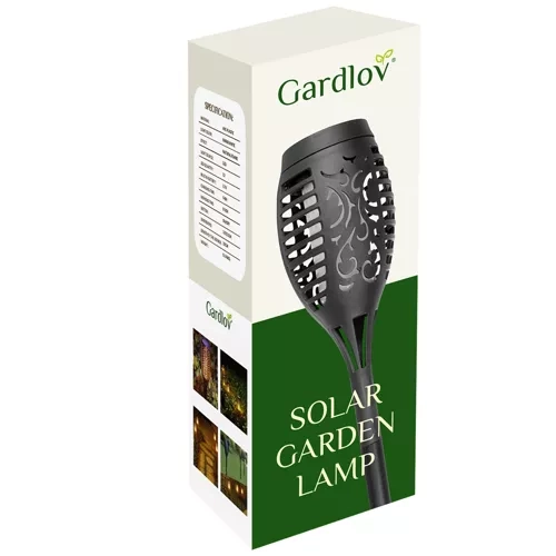 Zonne tuinlamp met effect van brandende vlam