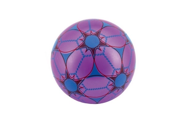 Opblaasbare gekleurde bal rubber 23cm mix kleuren in net