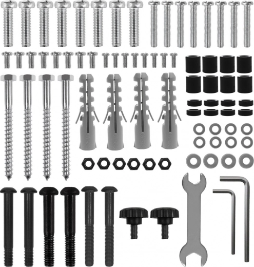 Complete montageset in de verpakking