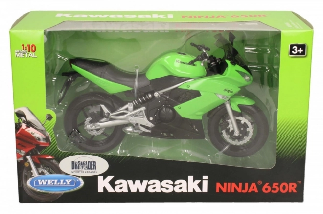 Model motorfiets Kawasaki Ninja 650R 1:10 groen
