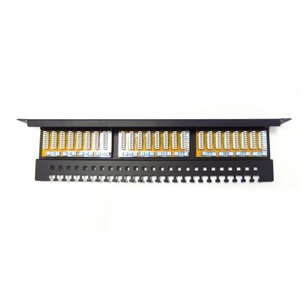 Patchpaneel 19" met 24 poorten, categorie 6, type U/UTP