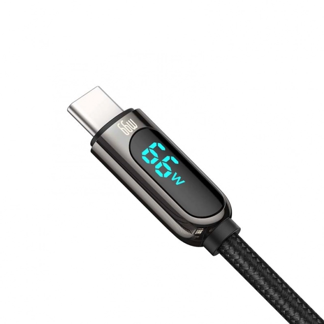 Baseus Kabel display USB naar Type-C, 66W, 2 m (zwart)