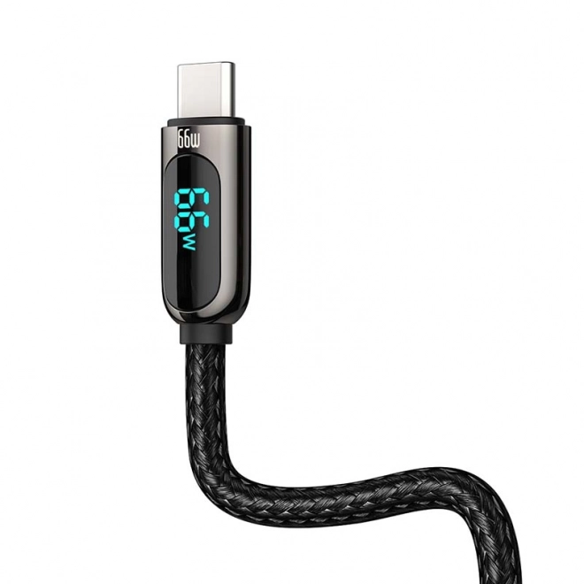 Baseus Kabel display USB naar Type-C, 66W, 2 m (zwart)