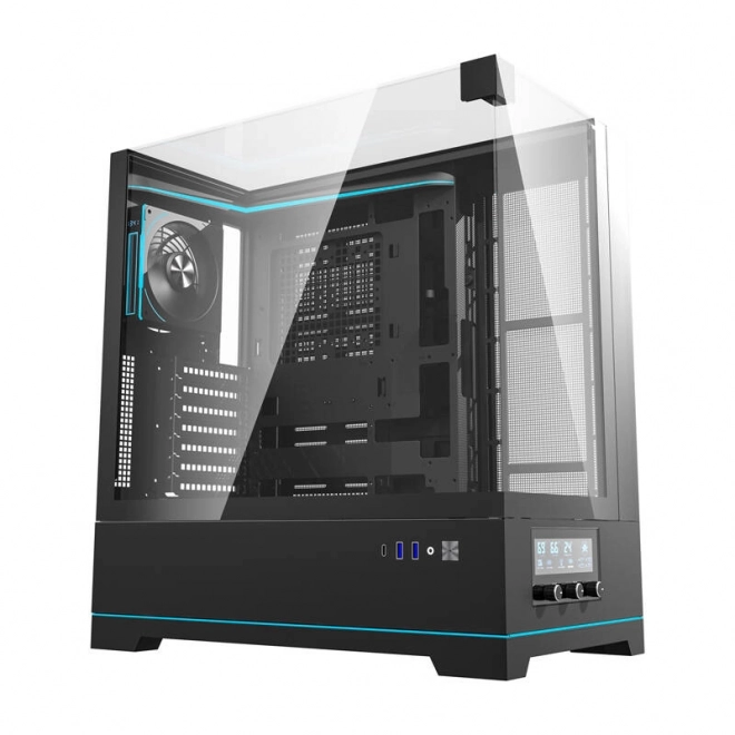 Computerbehuizing Darkflash DY450 PRO met ventilator zwart