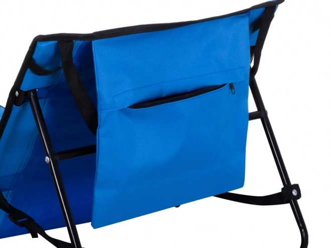 Strandmat met rugleuning - marineblauw