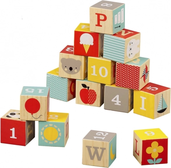 Petit Collage houten letterblokken