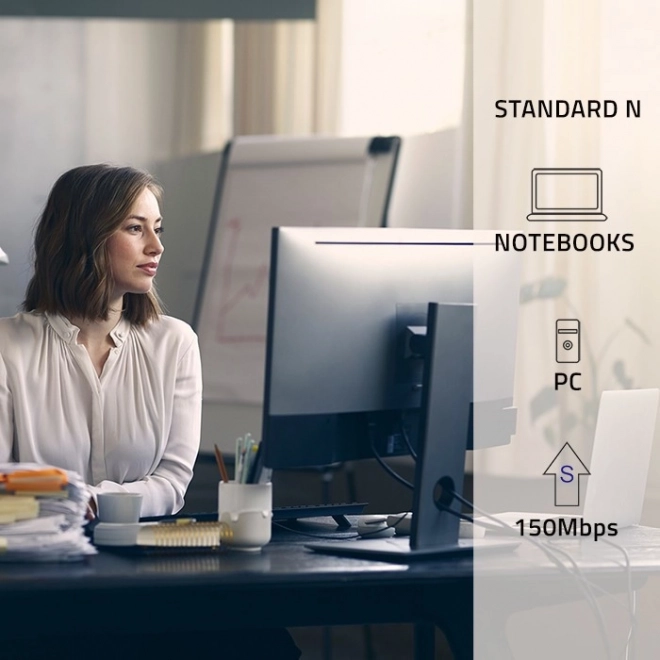 Draadloze mini-adapter Wi-Fi en Bluetooth 4.0 USB