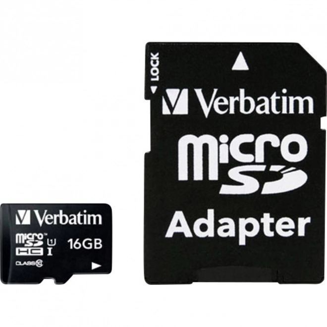 Verbatim 16GB microSDHC UHS-I geheugenkaart met adapter
