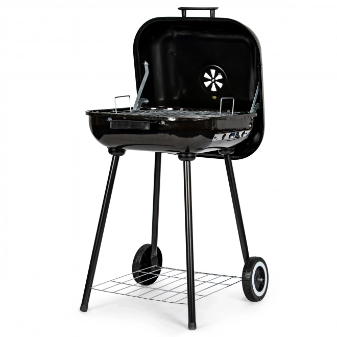 Tuinbarbecue met uitklapbare deksel + wielen