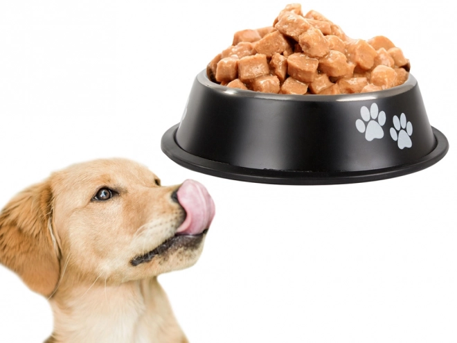 Antislip kom voor honden van roestvrij staal 1l