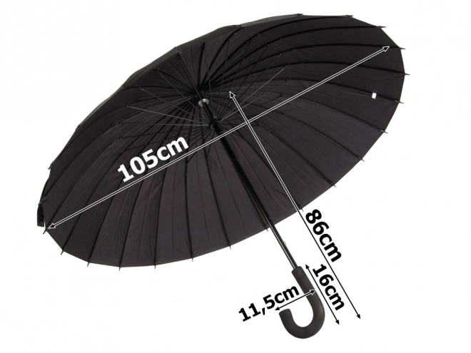 Elegante zwarte paraplu