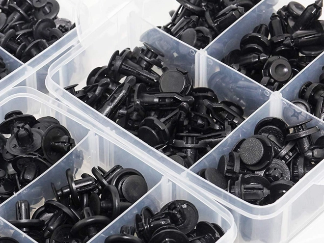 Set auto- en bekledingsclips, 620 stuks met organizer