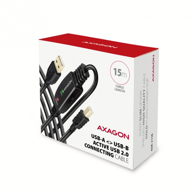 ADR-215B USB 2.0 A-M -> B-M actieve verbindingskabel/versterker 15 m