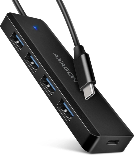 Reishub met 4× USB-A 5 Gb/s met USB‑C en extra voeding