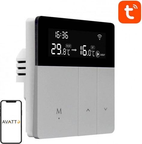 Slimme AVATTO-watertemperatuurregelaar met Wi‑Fi en TUYA