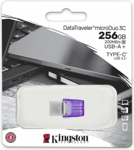 Dubbele connector USB‑C en USB‑A