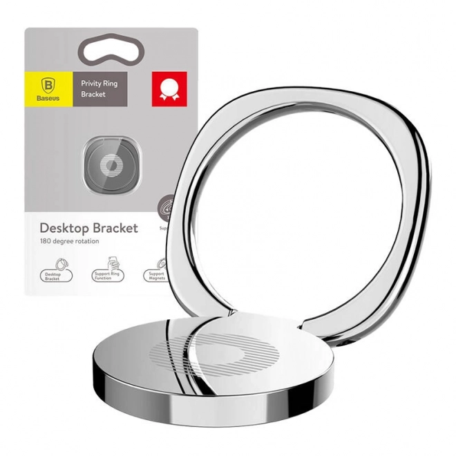 Baseus privity ring houder zilverkleurig
