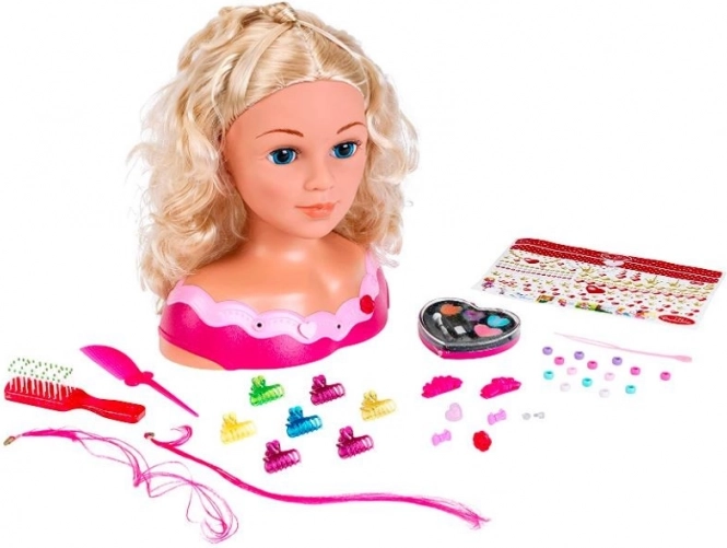 Kop om te kappen PRINCESS CORALIE met accessoires