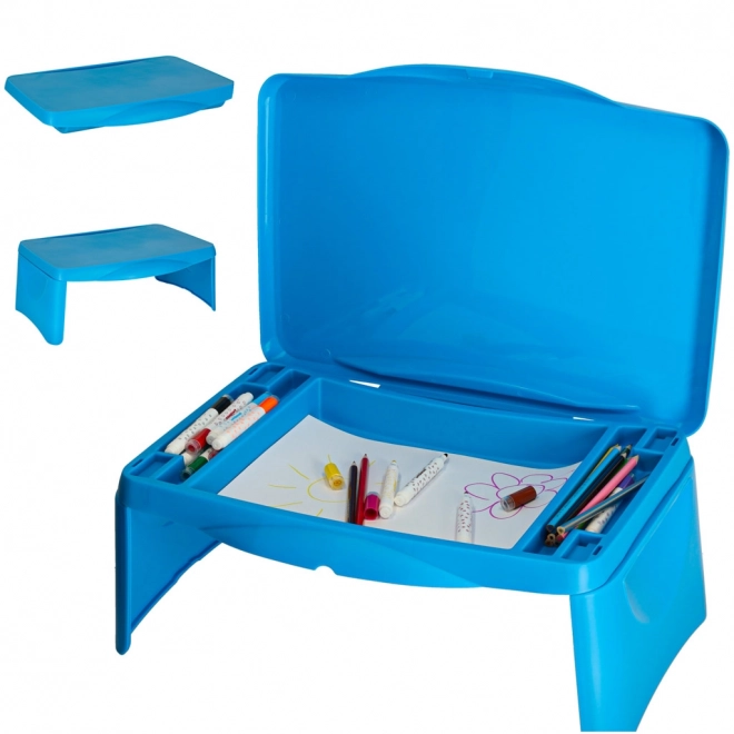 Kinderautotafel met opbergruimte – Blauw