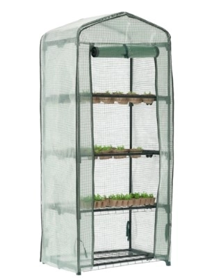 Tuin kas met planken