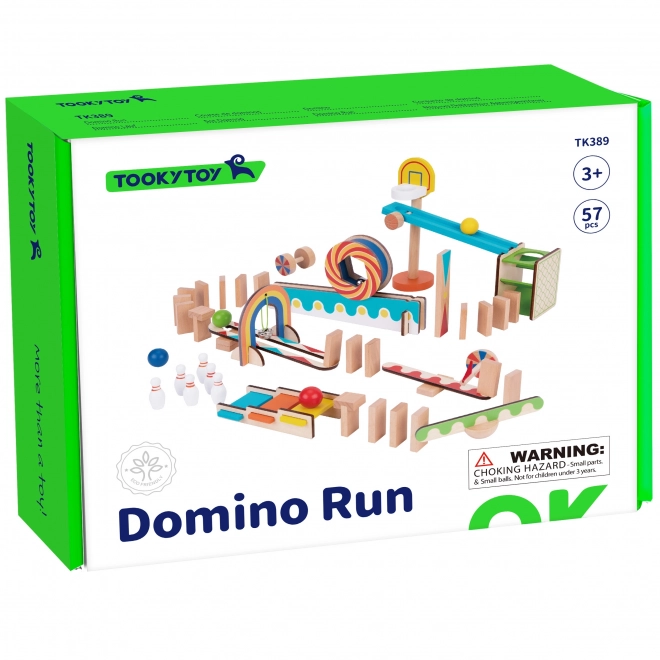 Houten bouwblokken domino / domino puzzel Tooky Toy